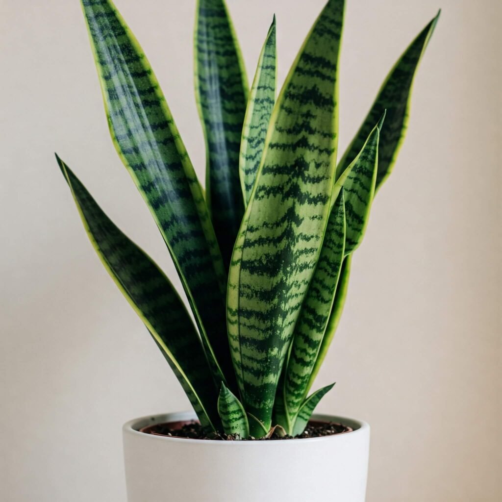 Snake Plant in Modern Pot