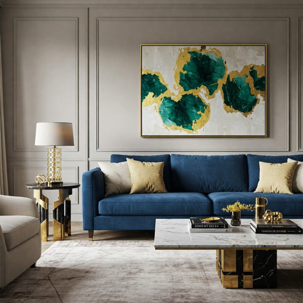 Luxurious Velvet Sofa Living Room