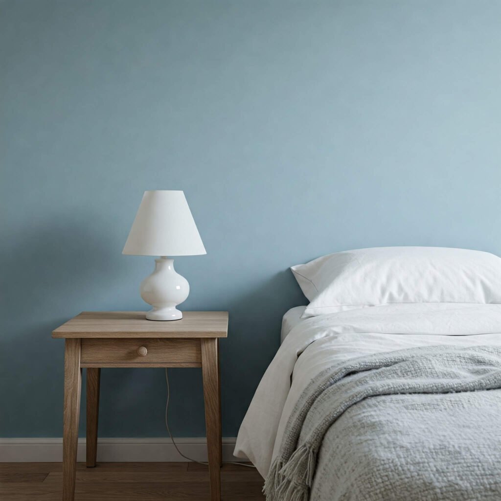 Calming Blue and White Bedroom