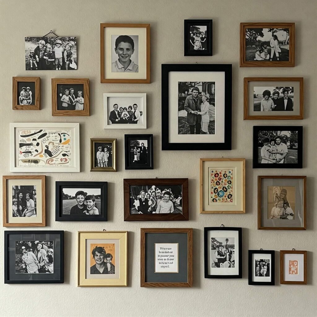 Eclectic Gallery Wall with Black and White Photos