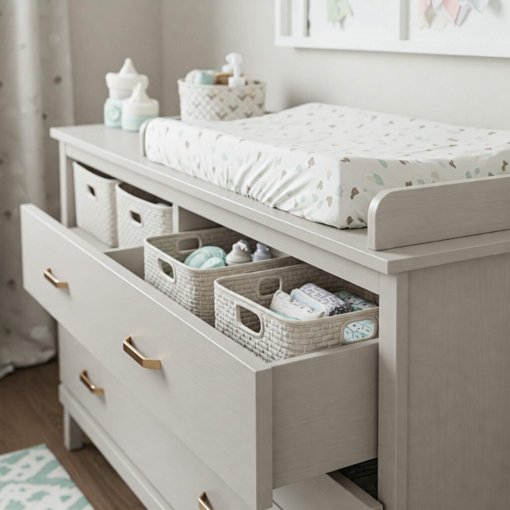 Organized Nursery Dresser