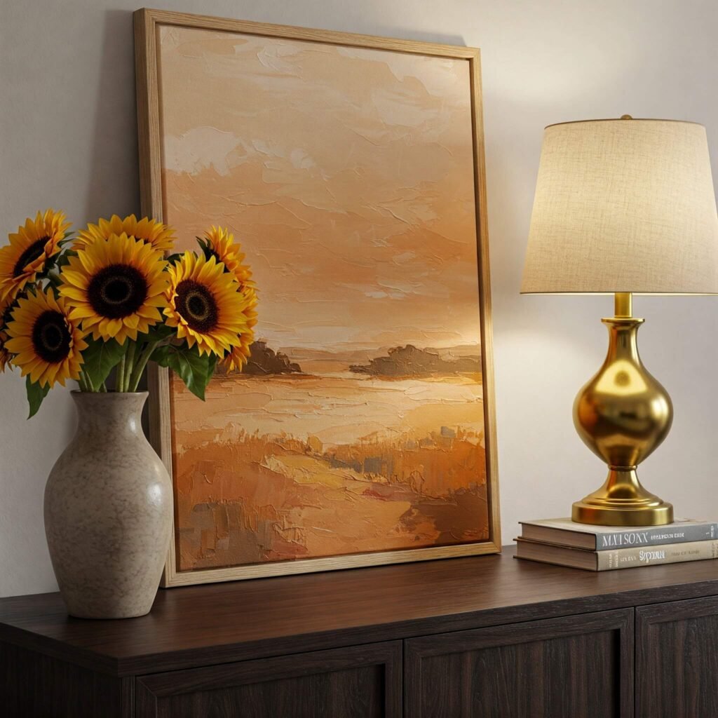 Leaning Canvas Art